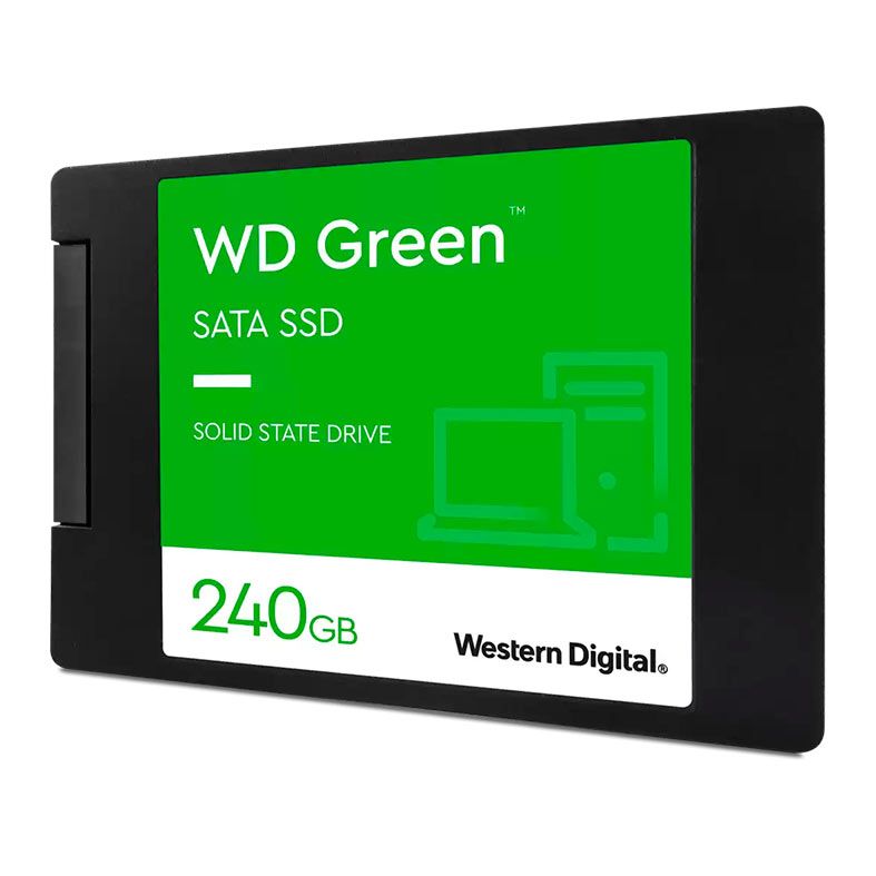 SSD WD Green, 240GB, 2.5, Sata III 6GB/s, Leitura 545 MB/s, Gravacao 430 MB/s, WDS240G3G0A