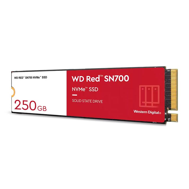 SSD WD Red SN700, 250GB, M.2 2280, PCIe NVMe , Leitura de 3100 MB/s, Gravacao de 1600 MB/s, WDS250G1R0C