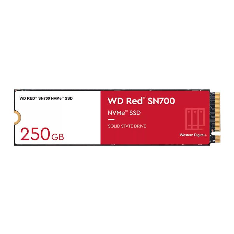 SSD WD Red SN700, 250GB, M.2 2280, PCIe NVMe , Leitura de 3100 MB/s, Gravacao de 1600 MB/s, WDS250G1R0C