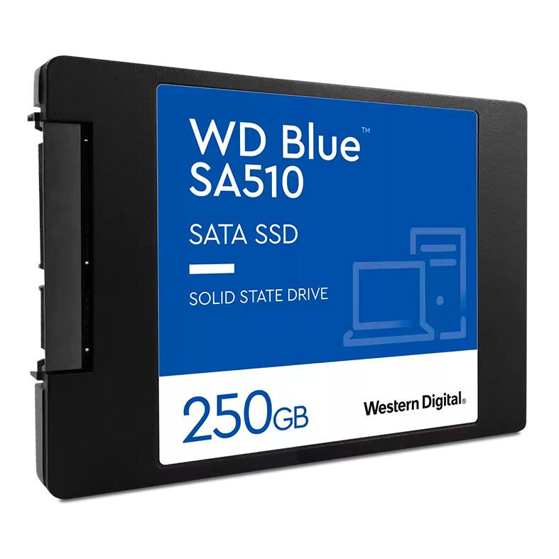 SSD WD Blue SA510, 250GB, 2.5, Sata III 6GB/s, Leitura 555 MB/s, Gravacao 440 MB/s, WDS250G3B0A