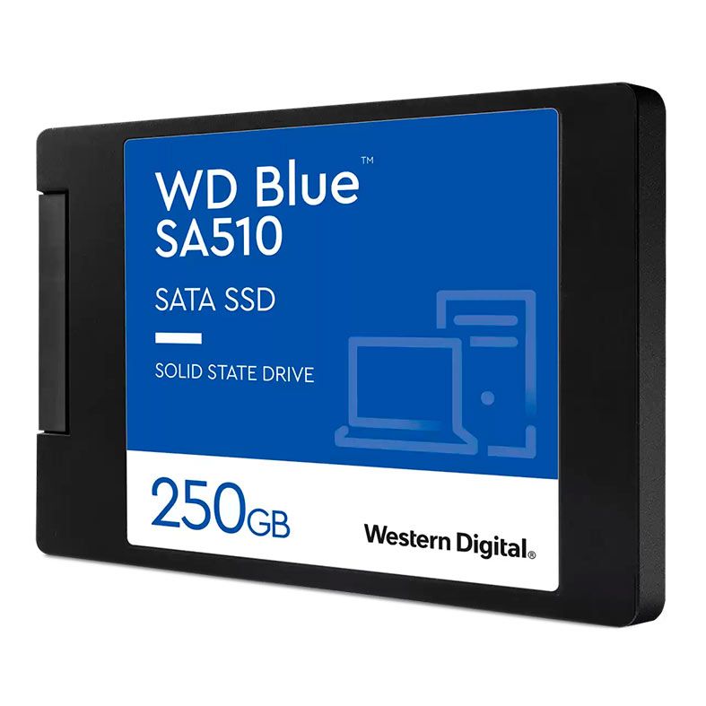 SSD WD Blue SA510, 250GB, 2.5, Sata III 6GB/s, Leitura 555 MB/s, Gravacao 440 MB/s, WDS250G3B0A