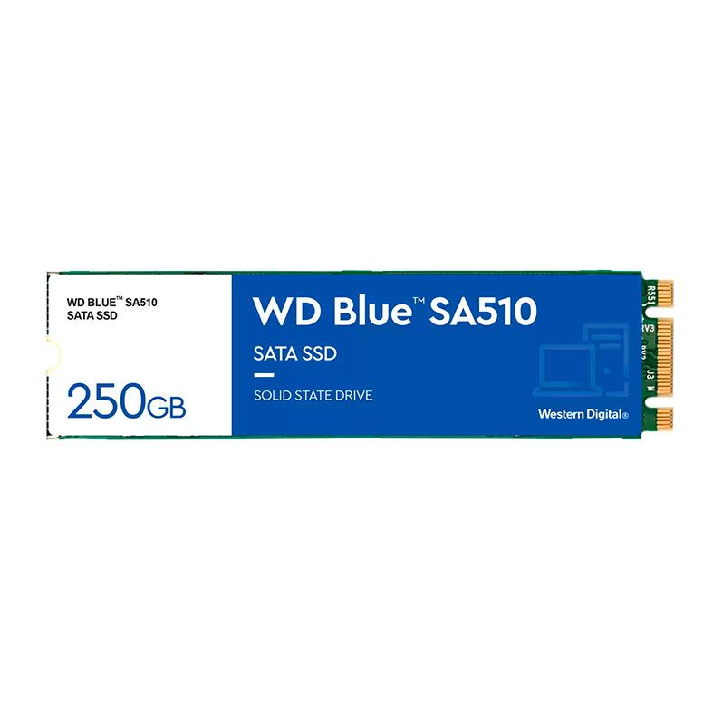 SSD WD Blue SA510, 250GB, M.2 2280, SATA III, Leitura 555 MB/s, Gravacao 440MB/s, WDS250G3B0B