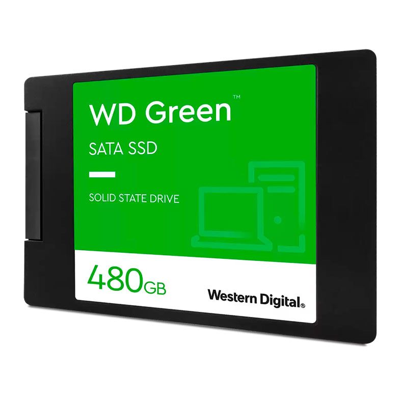 SSD WD Green, 480GB, 2.5, SATA III 6GB/s, Leitura de 545 MB/s, Gravacao de 430 MB/s, WDS480G3G0A