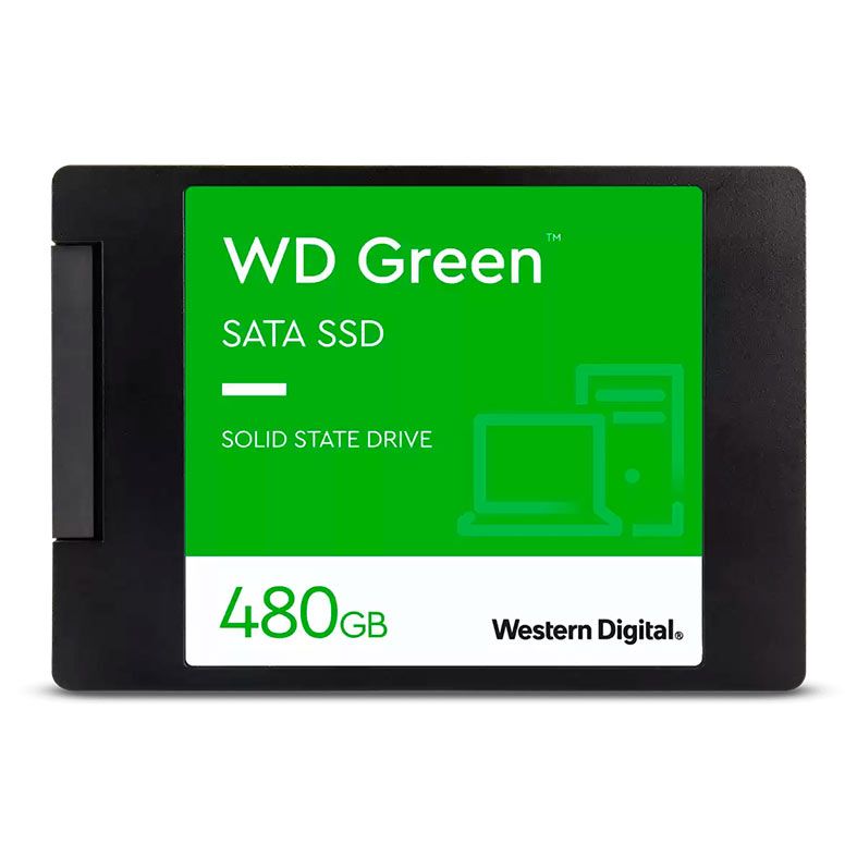 SSD WD Green, 480GB, 2.5, SATA III 6GB/s, Leitura de 545 MB/s, Gravacao de 430 MB/s, WDS480G3G0A