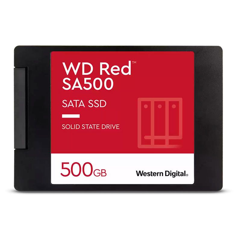 SSD WD Red SA500, 2.5, 500GB, Sata III, Leitura 560 MB/s, Gravacao 530 MB/s, WDS500G1R0A