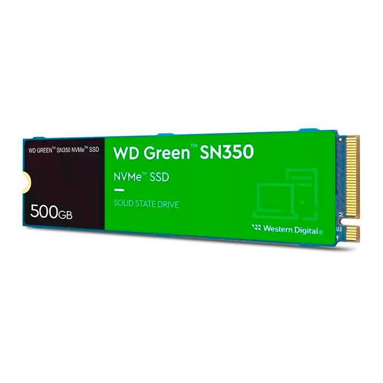 SSD WD Green SN350, 500GB, M.2 2280, PCIe NVMe, Leitura 2400 MB/s, Gravacao 1500 MB/s, WDS500G2G0C