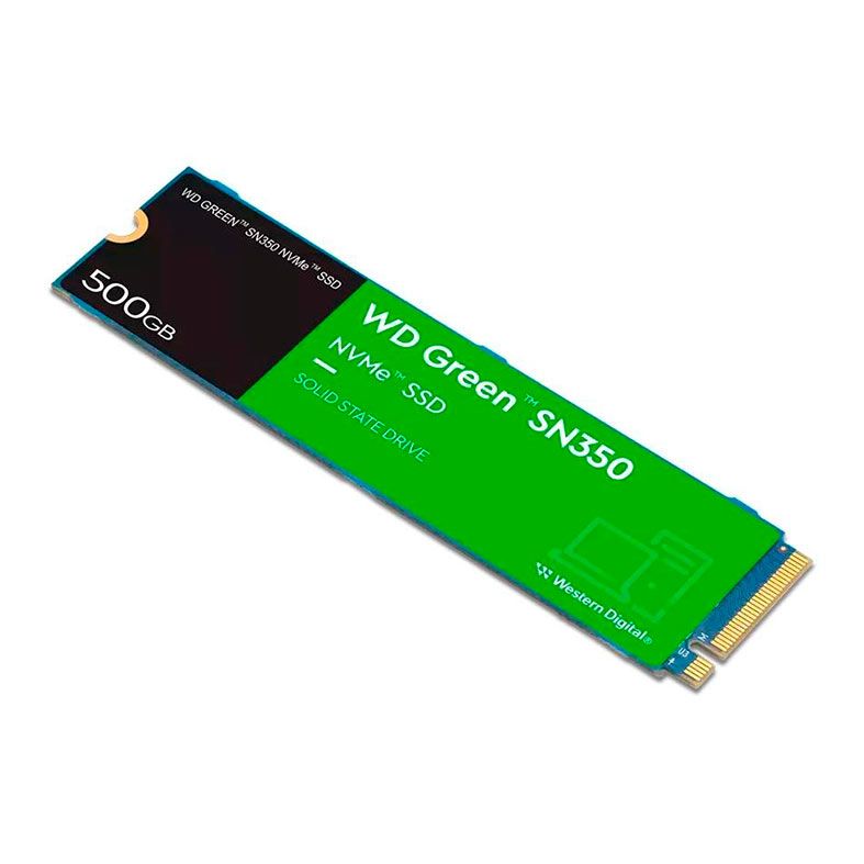 SSD WD Green SN350, 500GB, M.2 2280, PCIe NVMe, Leitura 2400 MB/s, Gravacao 1500 MB/s, WDS500G2G0C