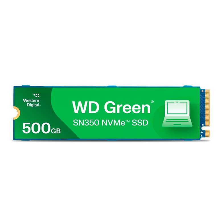 SSD WD Green SN350, 500GB, M.2 2280, PCIe NVMe, Leitura 2400 MB/s, Gravacao 1500 MB/s, WDS500G2G0C