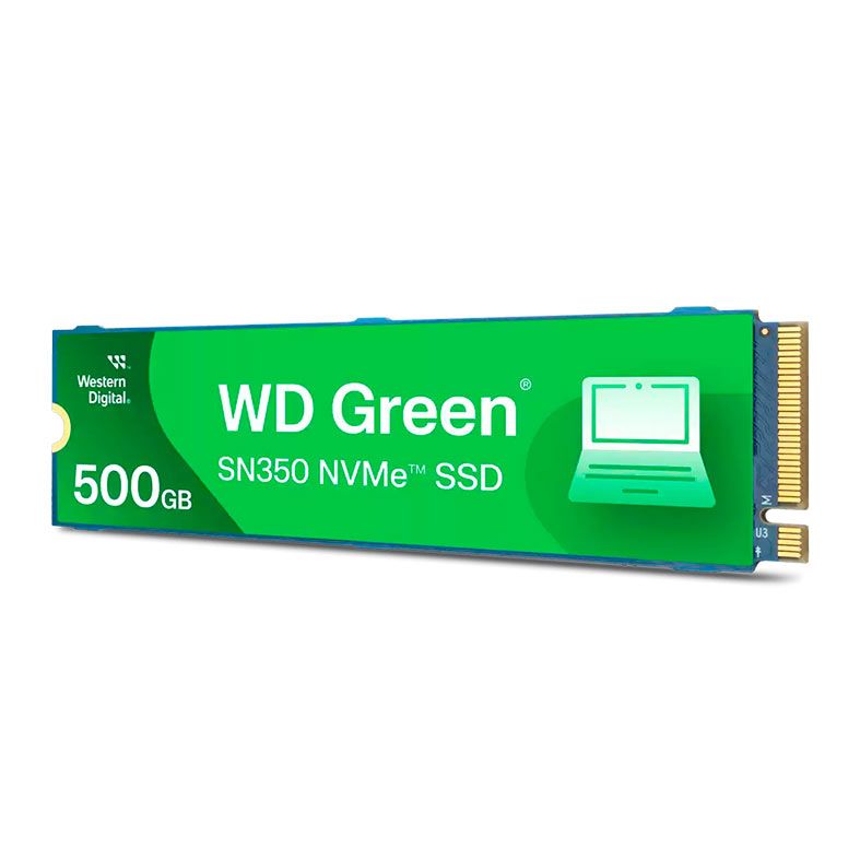 SSD WD Green SN350, 500GB, M.2 2280, PCIe NVMe, Leitura 2400 MB/s, Gravacao 1500 MB/s, WDS500G2G0C