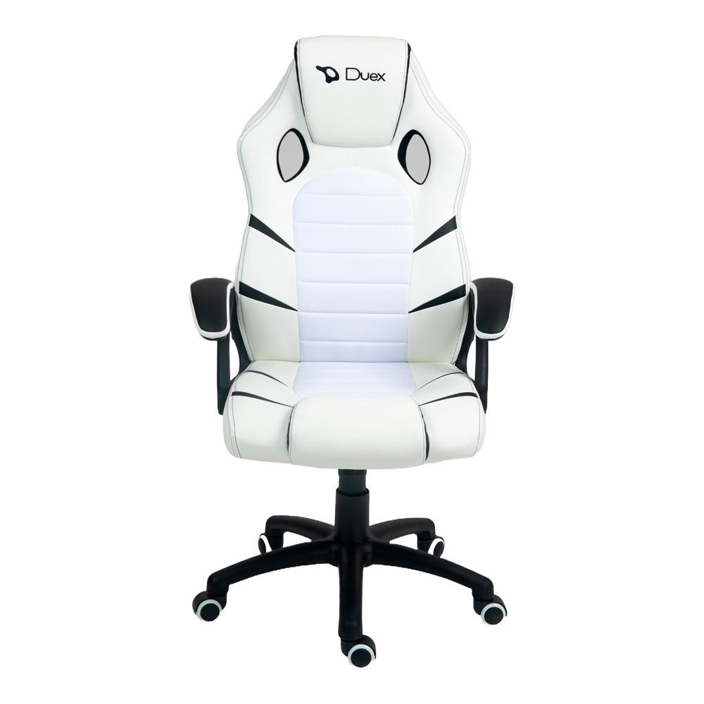 Cadeira Gamer Duex DX9002, Branco e Preto, DX9002W