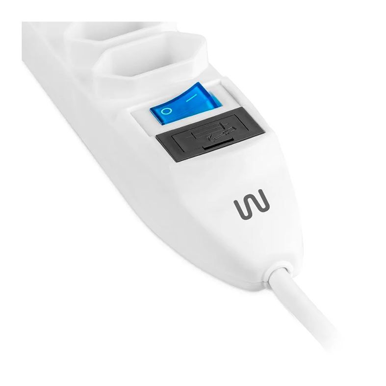 Filtro de Linha Multi, 6 Tomadas, 1,5m, Branco, WI222
