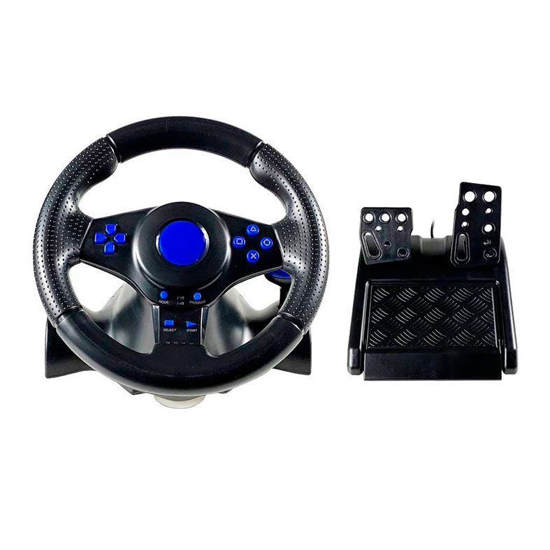 Volante Simulador Winner 180 VW-9803, Com Cambio Sequencial + 2 Pedais, PS2/PS3/PC, WIN-STW-VW9803