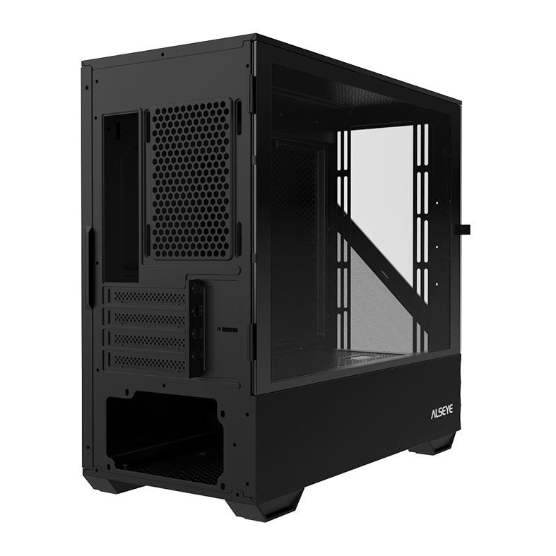 Gabinete Gamer Alseye Wins 80, Mid-Tower, Lateral de Vidro, Preto, WINS80-B