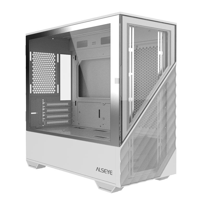 Gabinete Gamer Alseye Wins 80, Mid-Tower, Lateral de Vidro, Branco, WINS80-W