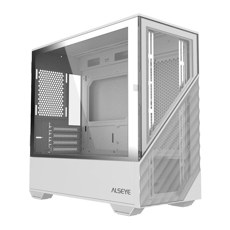 Gabinete Gamer Alseye Wins 80, Mid-Tower, Lateral de Vidro, Branco, WINS80-W