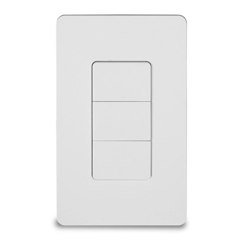 Interruptor Smart Moes, 3 Botoes, Branco, WS-B-US3-WH-MS