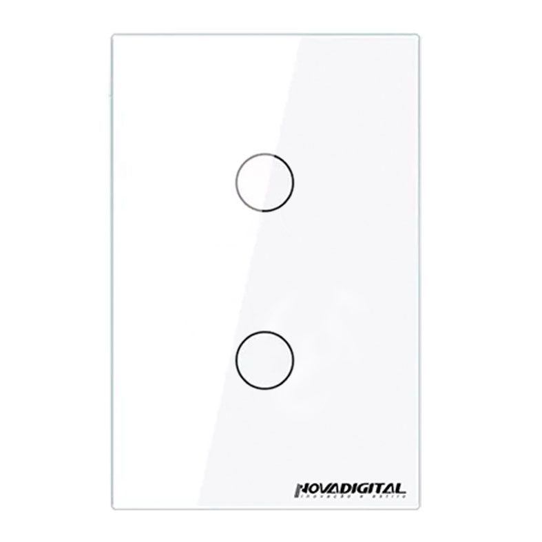 Interruptor Touch Duplo Nova Digital, Wi-Fi, Branco, WS-US2-W