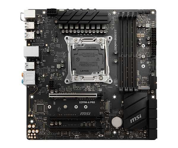 Placa Mae MSI X299M-A PRO DDR4 Socket LGA2066 Chipset Intel X299