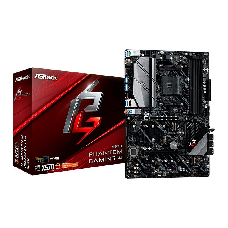 Placa Mae ASRock X570 PHANTOM GAMING 4, DDR4, Socket AM4, ATX, Chipset AMD X570, X570 PHANTOM GAMING 4