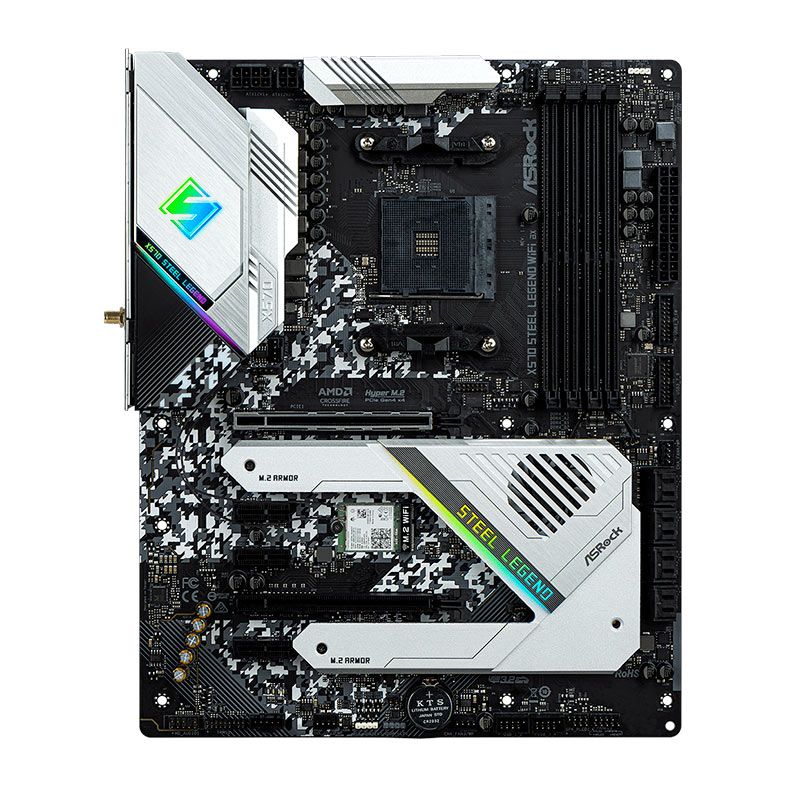 Placa Mae AsRock X570 Steel Legend WiFi AX, DDR4, Socket AM4, ATX, Chipset AMD X570, X570-STEEL-LEGEND-WIFI-AX