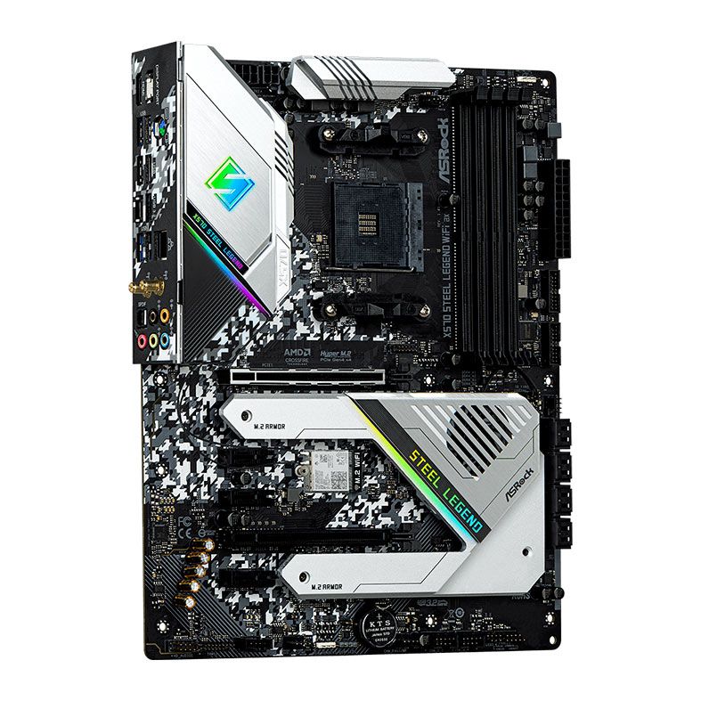 Placa Mae AsRock X570 Steel Legend WiFi AX, DDR4, Socket AM4, ATX, Chipset AMD X570, X570-STEEL-LEGEND-WIFI-AX