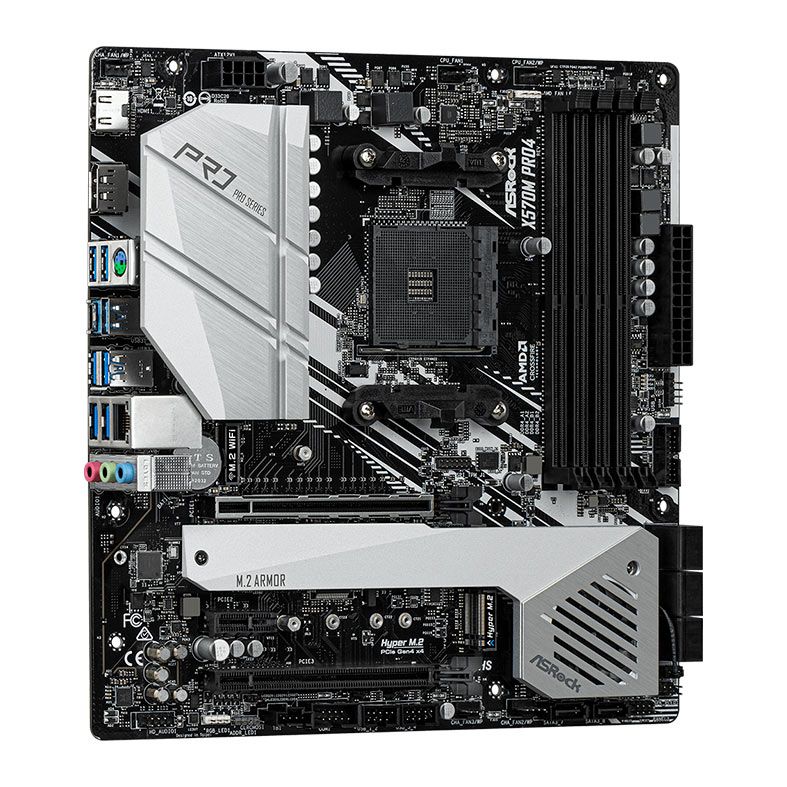Placa Mae ASRock X570M PRO4, DDR4, Socket AM4, M-ATX, Chipset AMD X570, X570M PRO4