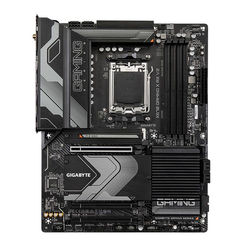 Placa Mae Gigabyte X670 Gaming X AX V2, WiFi, DDR5, Socket AMD AM5, ATX, Chipset AMD X670, X670-GAMING-X-AX-V2