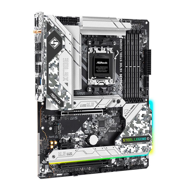 Placa Mae ASRock X670E Steel Legend, DDR5, Socket AM5, ATX, Chipset AMD X670, X670E-STEEL-LEGEND