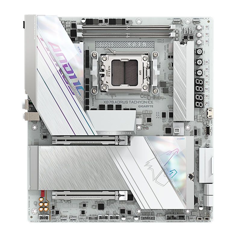 Placa Mae Gigabyte X870 Aorus Tachyon Ice, DDR5, Socket AMD AM5, ATX, Chipset AMD X870, X870-AORUS-TACHYON-ICE