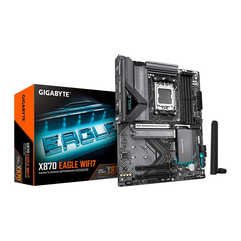 Placa Mae Gigabyte X870 Eagle WiFi7, DDR5, Socket AMD AM5, ATX, Chipset AMD X870, X870-EAGLE-WIFI7
