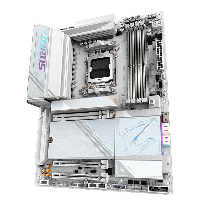 Placa Mae Gigabyte X870E Aorus PRO ICE, DDR5, Socket AMD AM5, ATX, Chipset AMD X870E, X870E-AORUS-PRO-ICE - PRE VENDA