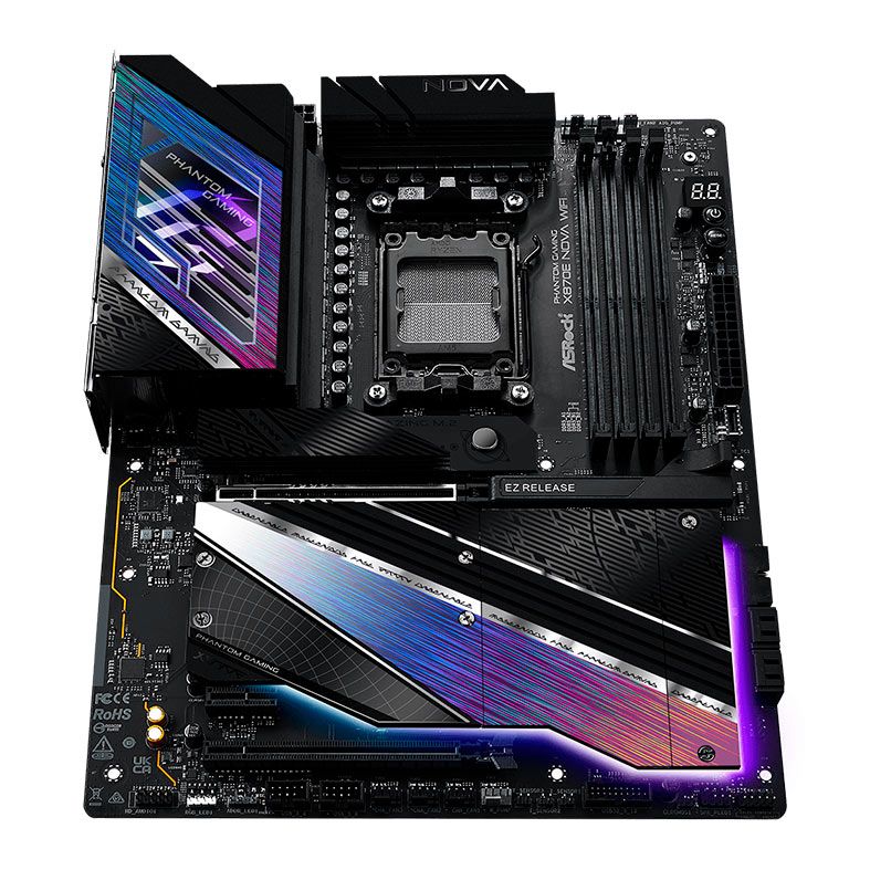 Placa Mae AsRock X870E Nova WiFi Phantom Gaming, DDR5, Socket AM5, ATX, Chipset AMD X870E, X870E-NOVA-WIFI