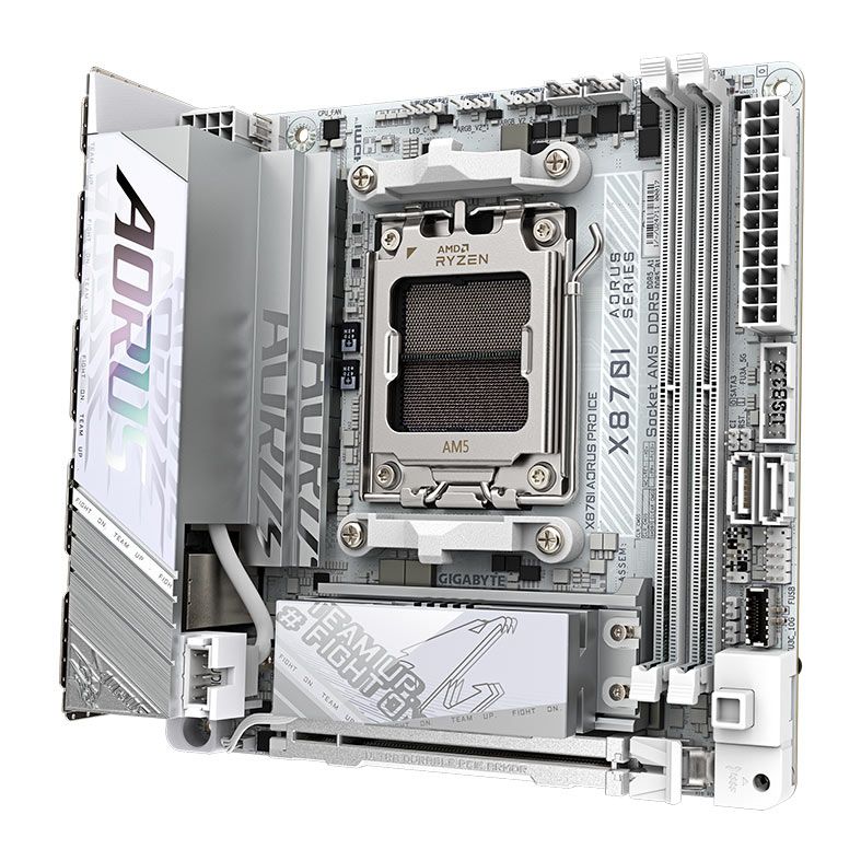 Placa Mae Gigabyte X870I Aorus Pro Ice, DDR5, Socket AMD AM5, Mini-ITX, Chipset AMD X870, X870I-AORUS-PRO-ICE