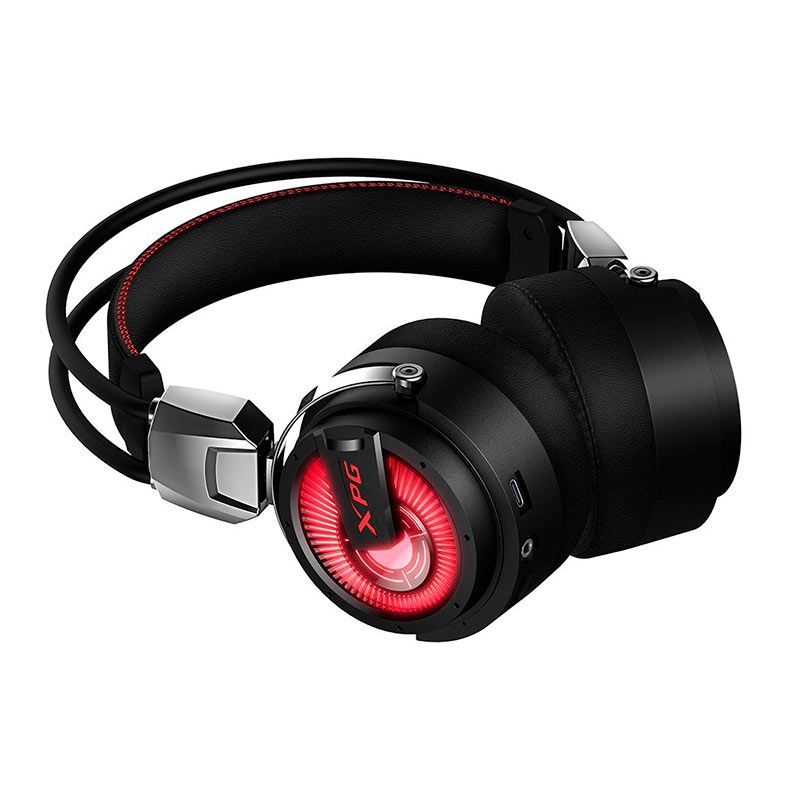 Headset Gamer XPG Precog, Led Vermelho, 7.1 Surround, Preto, XPG-PRECOG