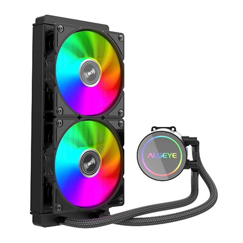 Water Cooler Alseye Y240 BA, ARGB, 240mm, Preto, Y240-BA-ARGB