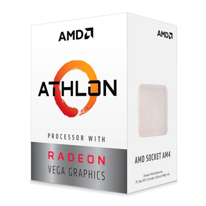 Processador AMD Athlon 3000G, 2-Core, 4-Threads, 3.5GHz, Cache 5MB, AM4, YD3000C6FBBOX