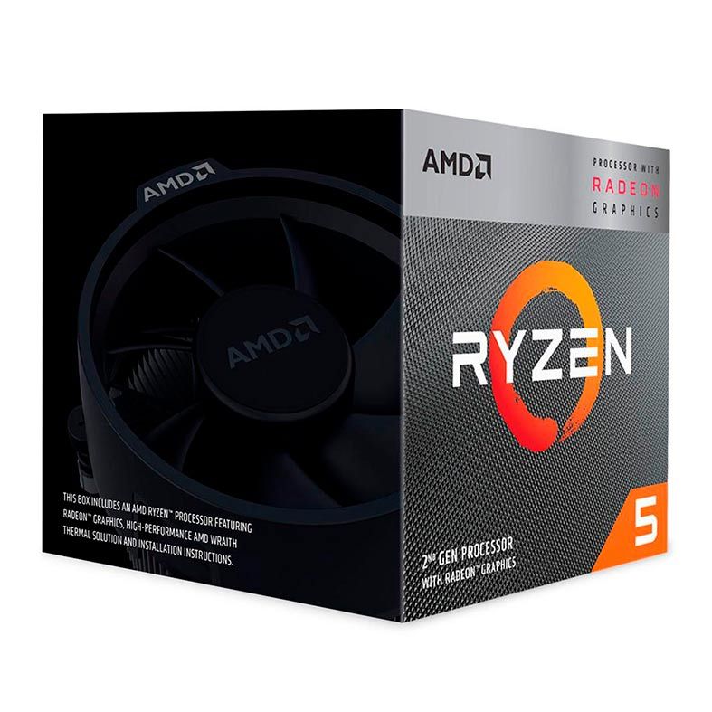 Processador AMD Ryzen 5 3400G, 4-Core, 8-Threads, 3.7GHz (4.2GHz Turbo), Cache 6MB, AM4, YD340GC5FHBOX