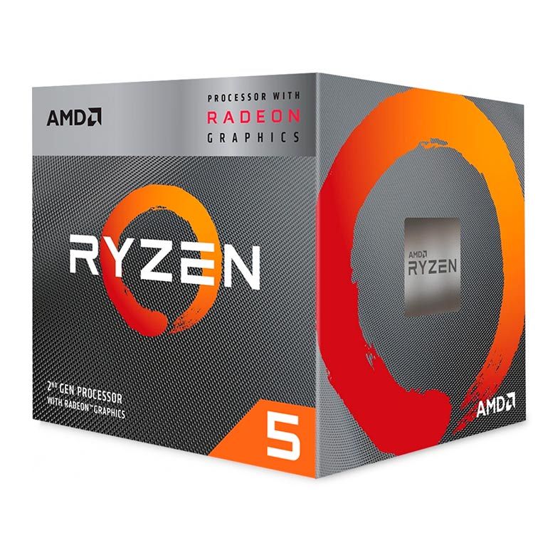 Processador AMD Ryzen 5 3400G, 4-Core, 8-Threads, 3.7GHz (4.2GHz Turbo), Cache 6MB, AM4, YD340GC5FIBOX