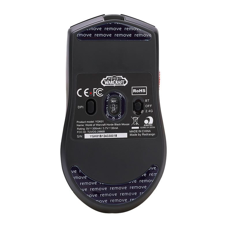 Mouse Redragon King Pro Horda World of Warcraft, 26000DPI, 5 Botoes, Preto, YGK01-BK