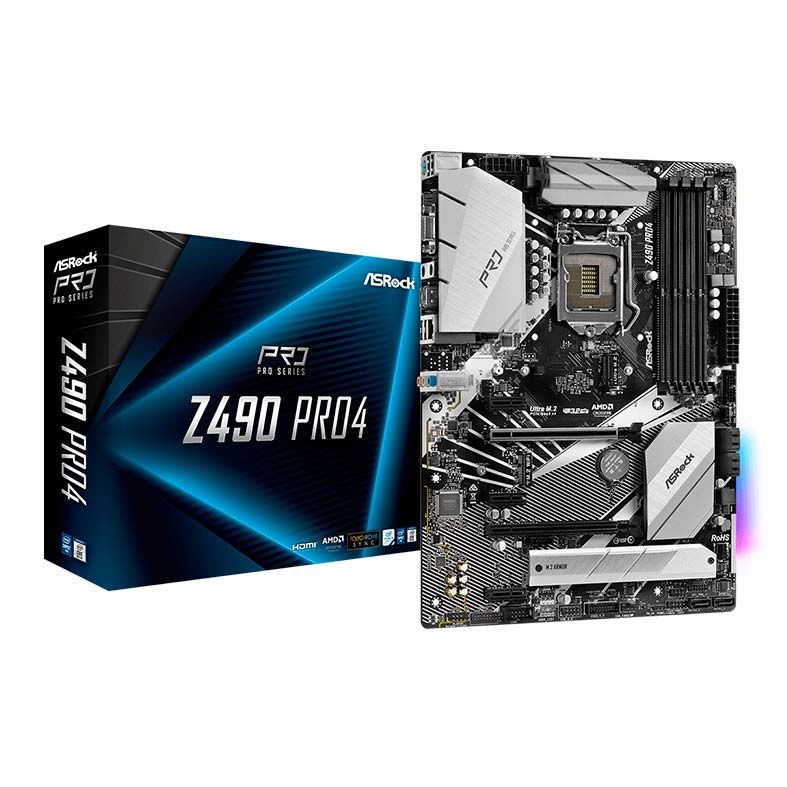 Placa Mae AsRock Z490 Pro4 DDR4 Socket LGA1200 Intel Z490