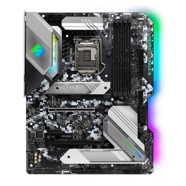 Placa Mae AsRock Z490 Steel Legend DDR4 Socket LGA1200 Chipset Intel Z490