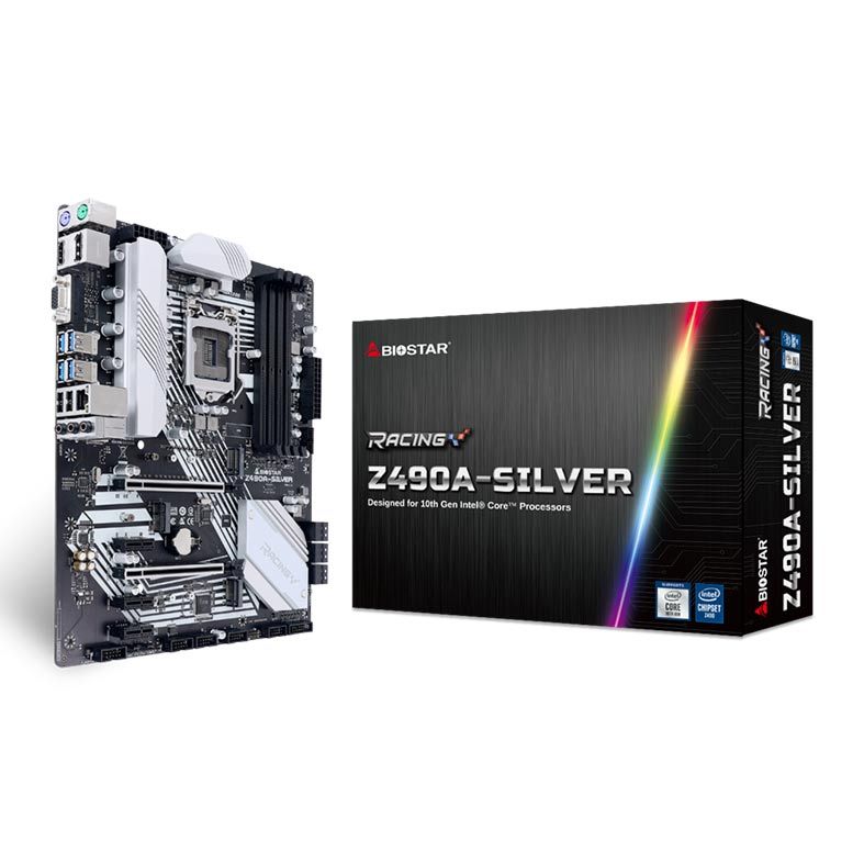 Placa Mae Biostar Racing Z490A-Silver DDR4 Socket LGA1200 Intel Z490