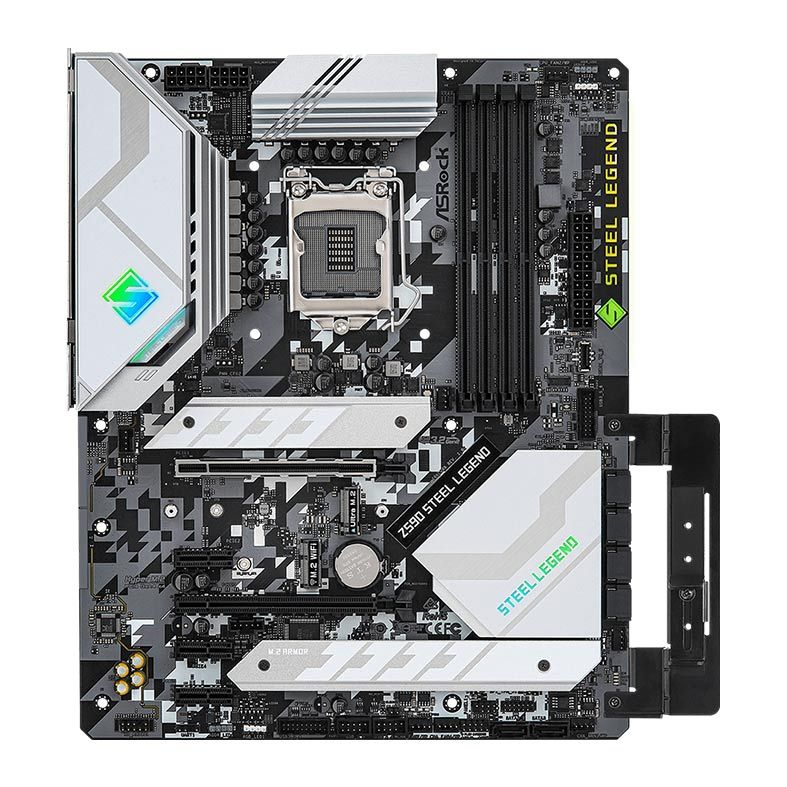 Placa Mae ASRock Z590 Steel Legend, DDR4, Socket LGA1200, ATX, Chipset Intel Z590, Z590 STEEL LEGEND