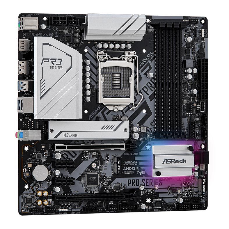Placa Mae ASRock Z590M Pro4, DDR4, Socket LGA1200, M-ATX, Chipset Intel Z590, Z590M PRO4