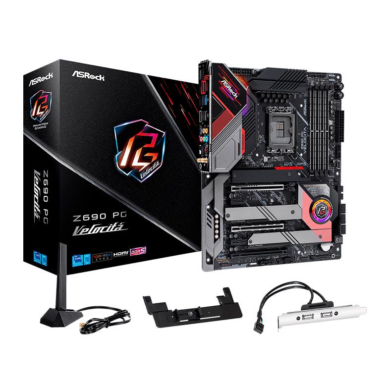 Placa Mae AsRock Z690 PG Velocita, DDR5, LGA 1700, ATX, Chipset Intel Z690, Z690-PG-VELOCITA