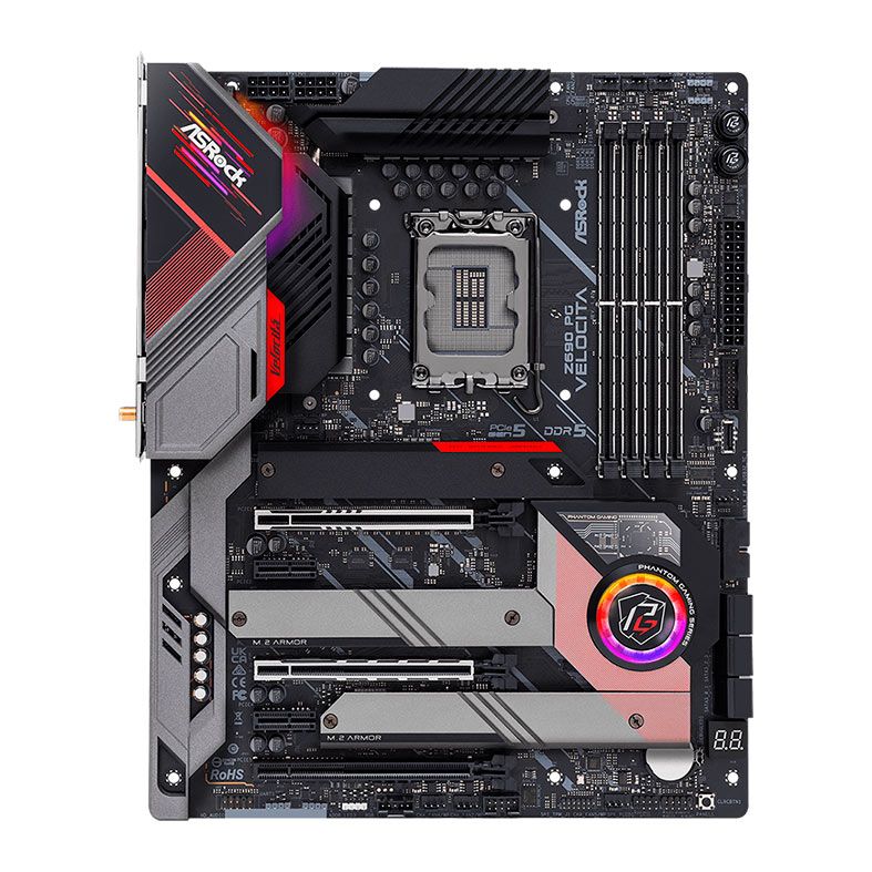 Placa Mae AsRock Z690 PG Velocita, DDR5, LGA 1700, ATX, Chipset Intel Z690, Z690-PG-VELOCITA