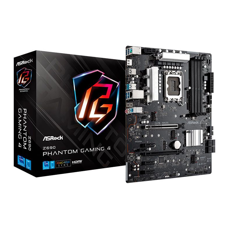 Placa Mae ASRock Z690 Phantom Gaming 4, DDR4, Socket LGA1700, ATX, Chipset Intel Z690, Z690 PHANTOM GAMING 4
