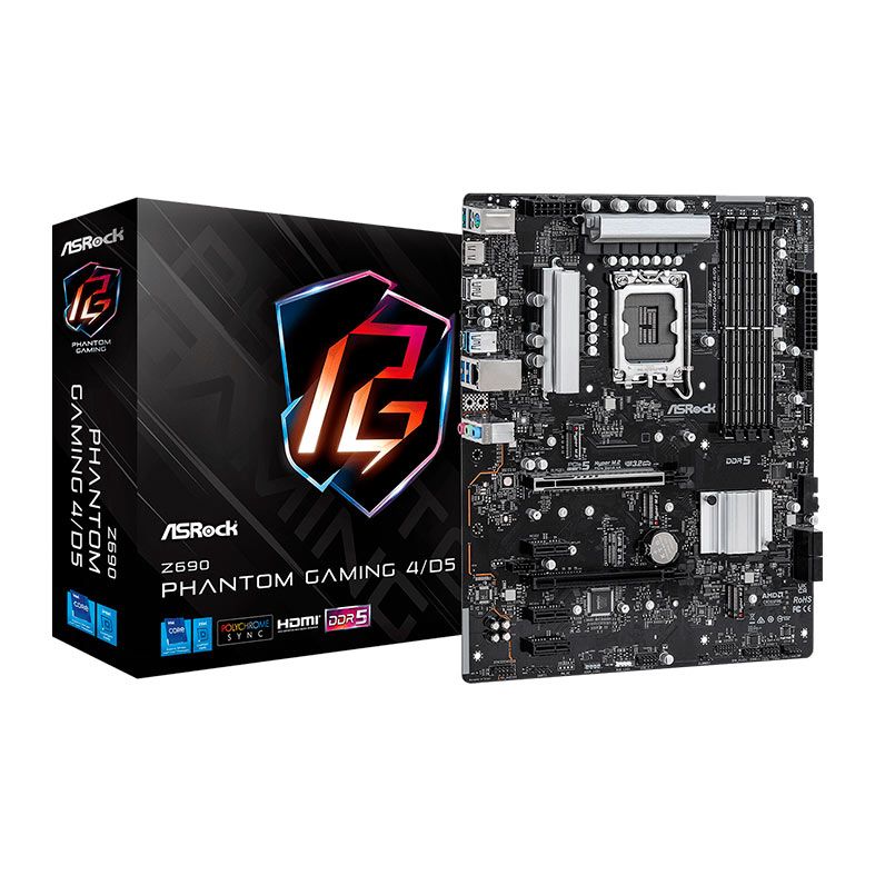 Placa Mae AsRock Z690 Phantom Gaming 4/D5, DDR5, LGA 1700, ATX, Chipset Intel Z690, Z690-PHANTOM-GAMING4/D5