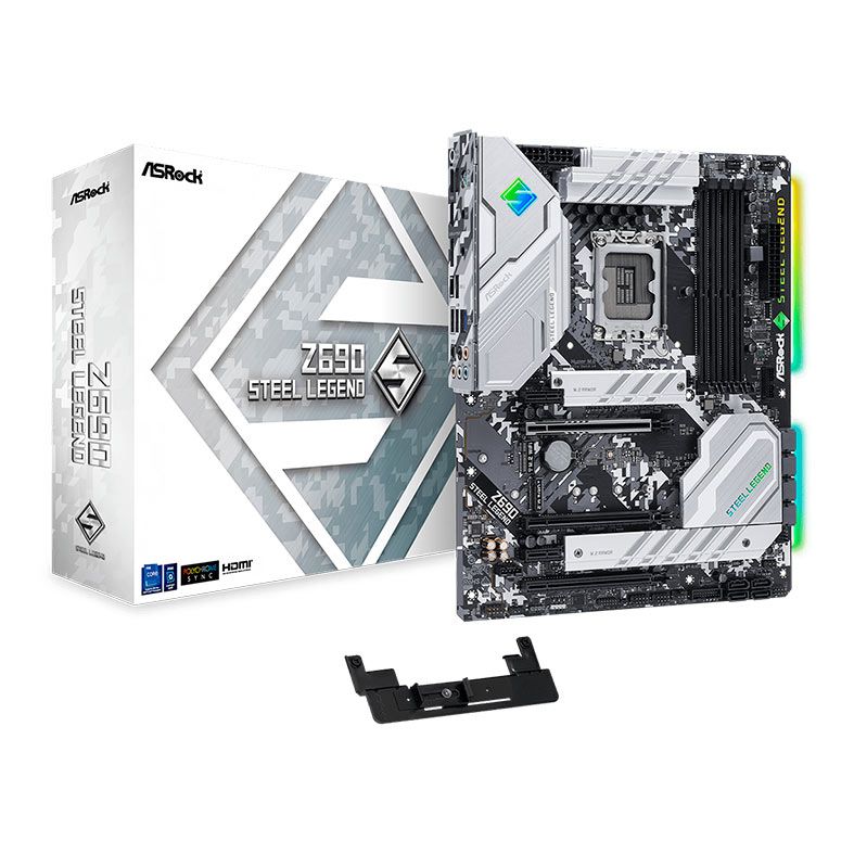 Placa Mae ASRock Z690 Steel Legend, DDR4, Socket LGA1700, ATX, Chipset Intel Z690, Z690 STEEL LEGEND