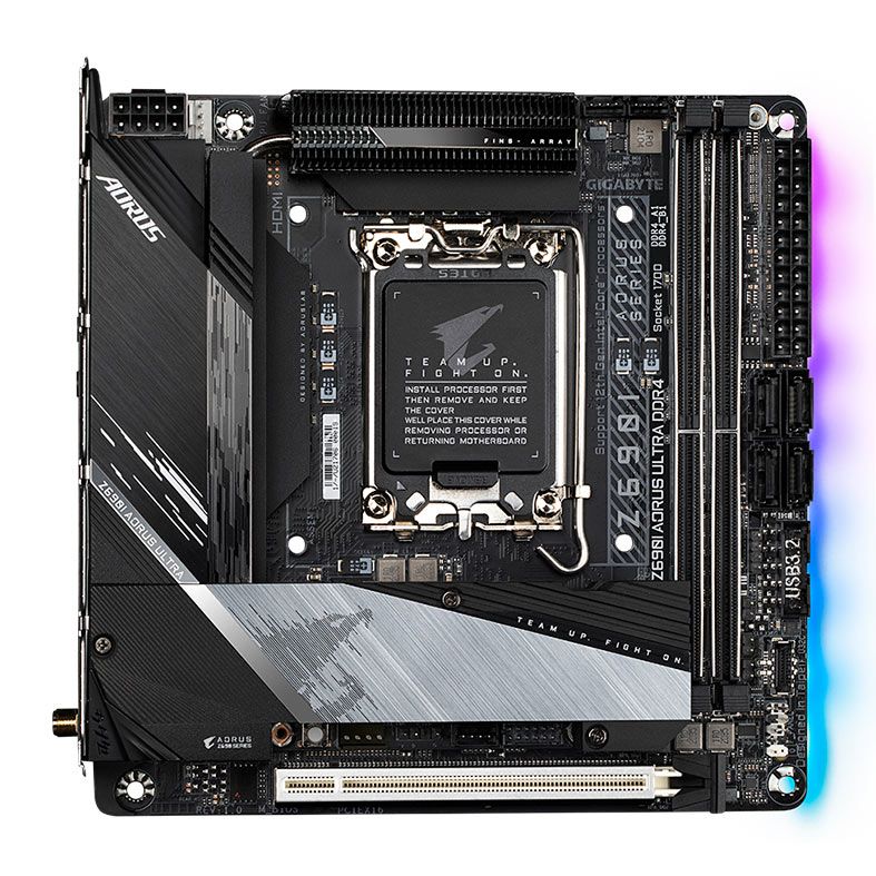 Placa Mae Gigabyte Z690I A Ultra DDR4, Socket 1700, Mini-ITX, Chipset intel Z690, Z690I-A-ULTRA-DDR4